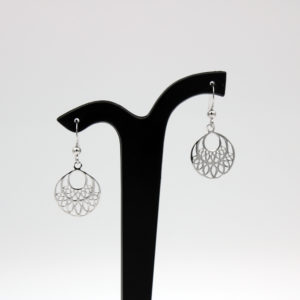 Boucles d'oreilles feuillages en argent