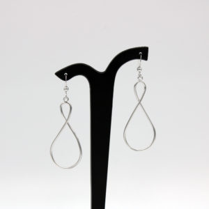 Infinity hook earrings in silver