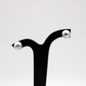 Boucles d'oreilles de billes mates en argent