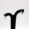 Silver earrings with small open ring