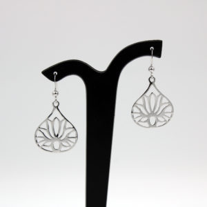 Boucles d'oreilles Lotus en argent