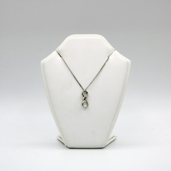 Infinite shape silver pendant