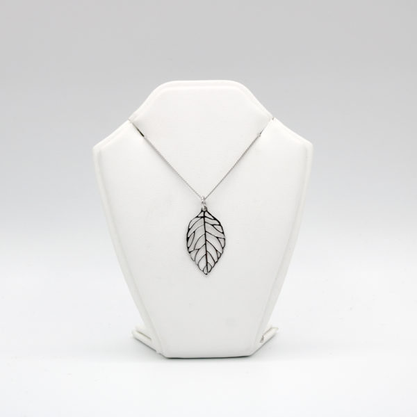 Silver leaf pendant