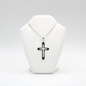 Pendentif croix ronde en argent