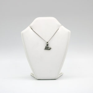 Oxidized silver snail pendant