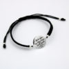 Silver bracelet "I love you to the moon and back" with adjustable cord